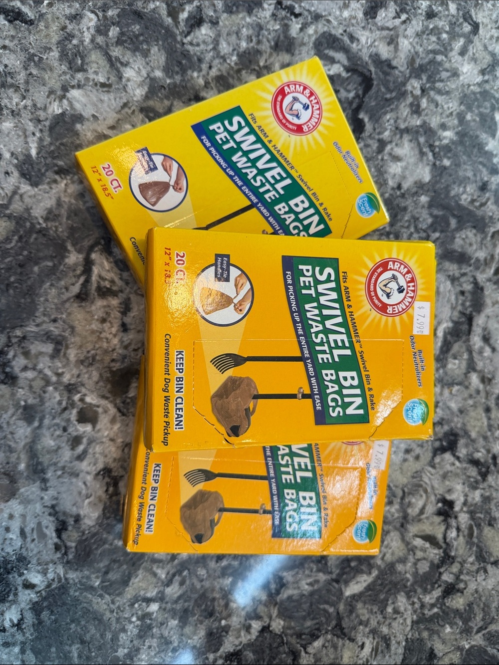 Swivel Bin Pet Waste Bags - Yellow